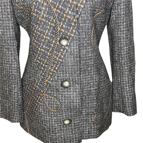 Koos Van Den Akker Size 2 Vintage 2-Piece Wool Collage Patchwork Suit - Picture 6 of 16